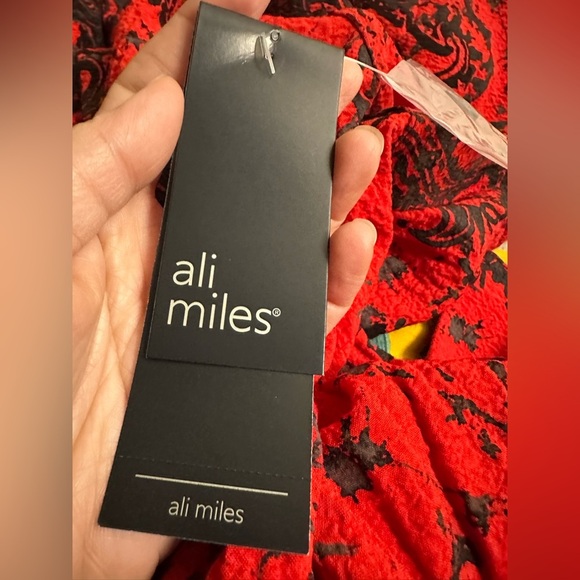 Ali Miles 3/4 Sleeve Paisley Print Button Front Tunic Top size 2X New with tag - Picture 5 of 8